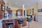 Spacious kitchen and sitting areas